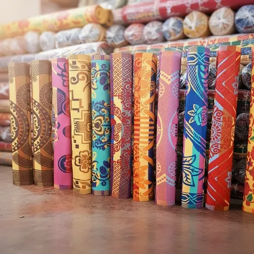 An example of our professionally crafted plastic matts. 6 different types of weaving with with bright colors and drawings.